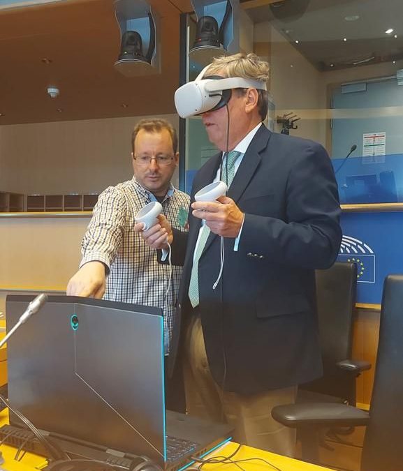 VR-ME: SQLearn at the European Parliament demonstrating maritime VR